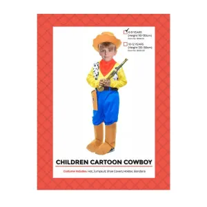 Cartoon Cowboy Children Costume - 6 - 9 Years