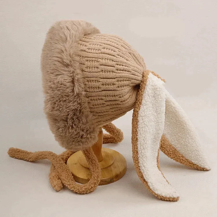 Cartoon Cute Bunny Ears Fleece Hat Warmer