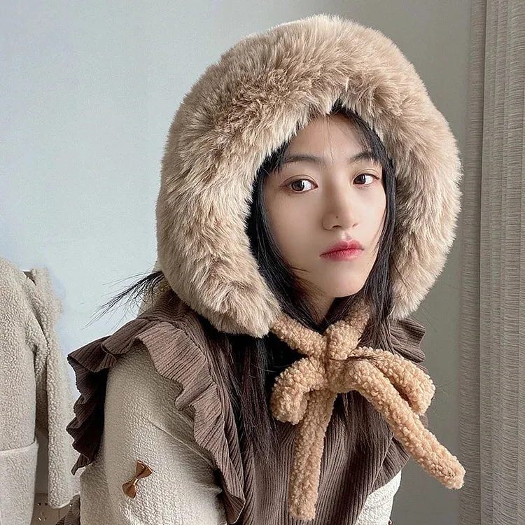 Cartoon Cute Bunny Ears Fleece Hat Warmer