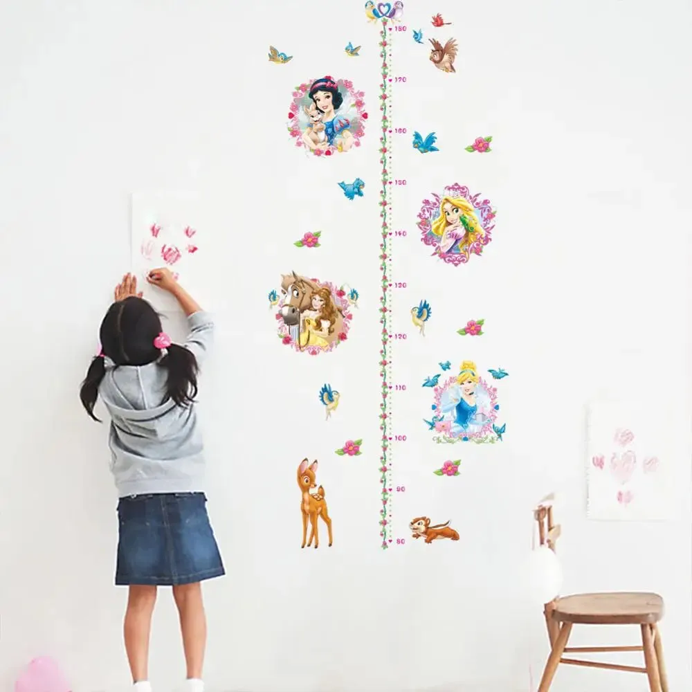 Cartoon Design Height Measure Wall Decals for Kids Room