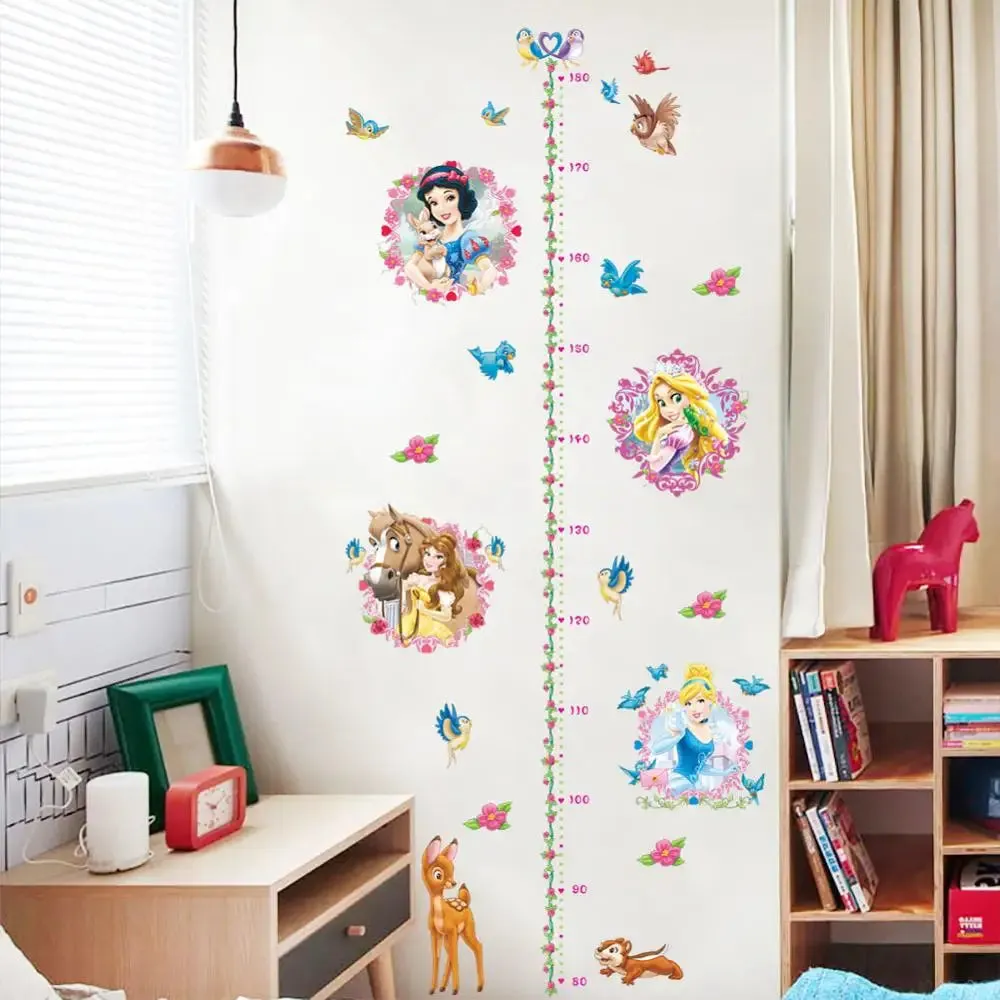 Cartoon Design Height Measure Wall Decals for Kids Room
