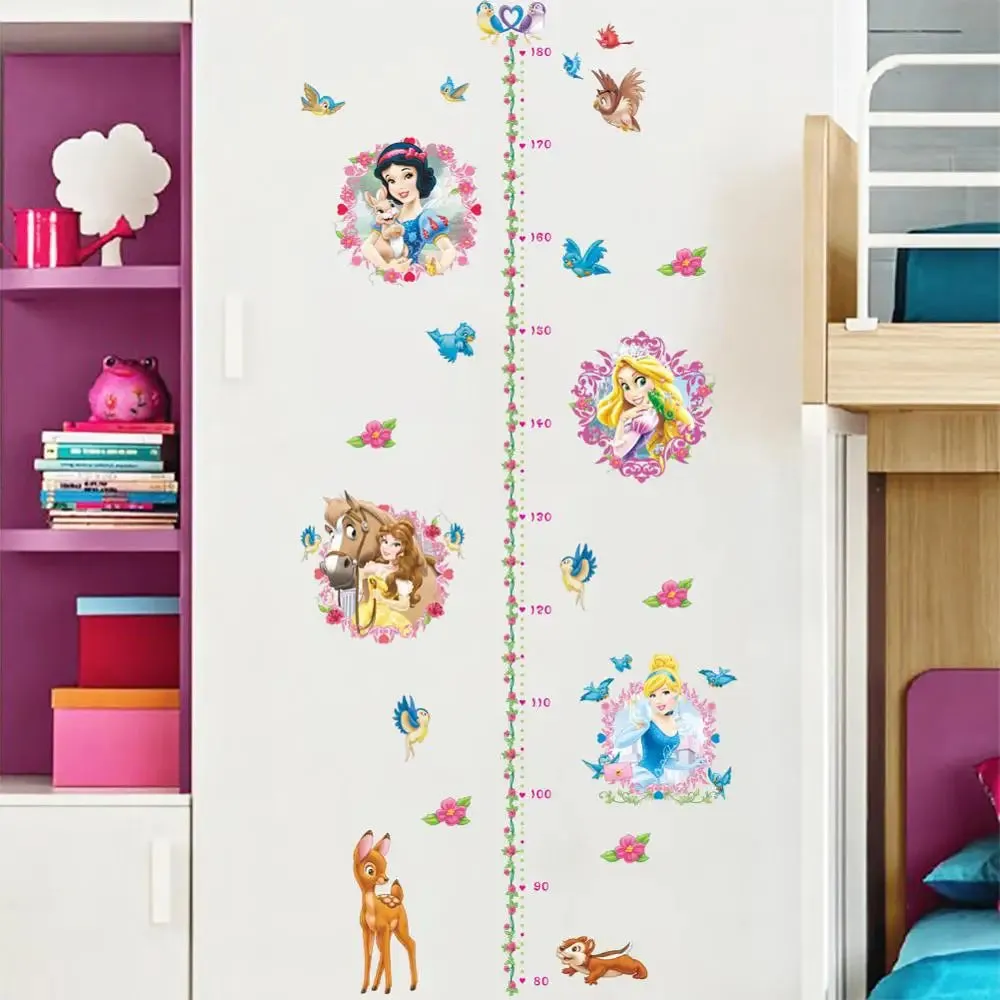 Cartoon Design Height Measure Wall Decals for Kids Room