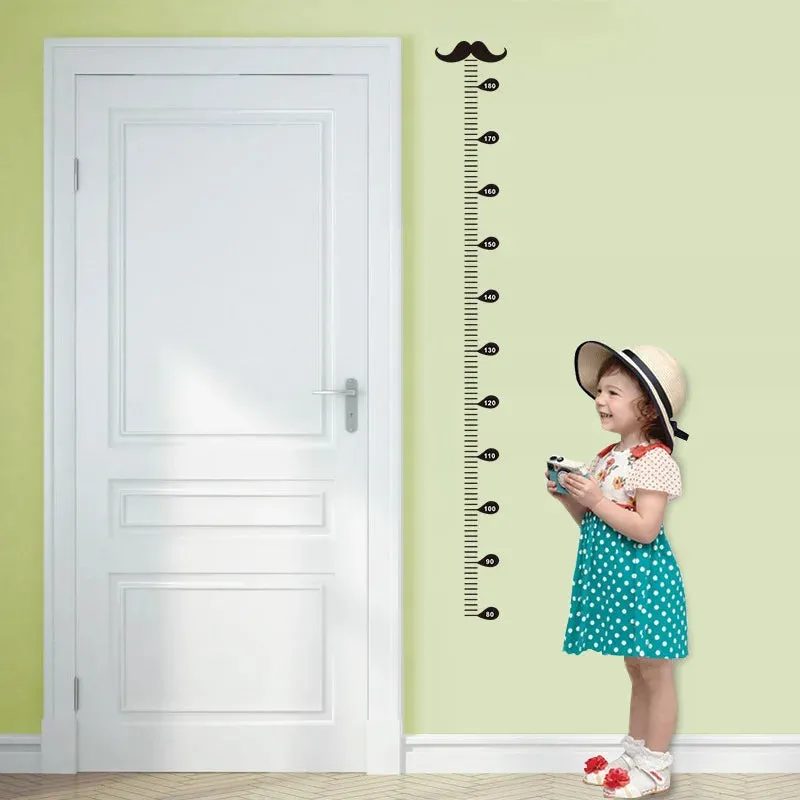 Cartoon Design Height Measure Wall Decals for Kids Room