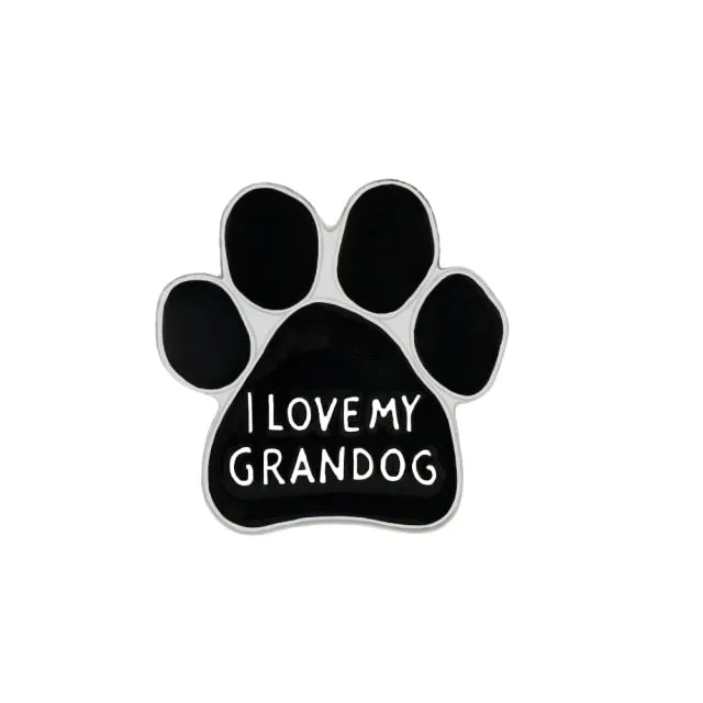 Cartoon Dog Paw Enamel Pins