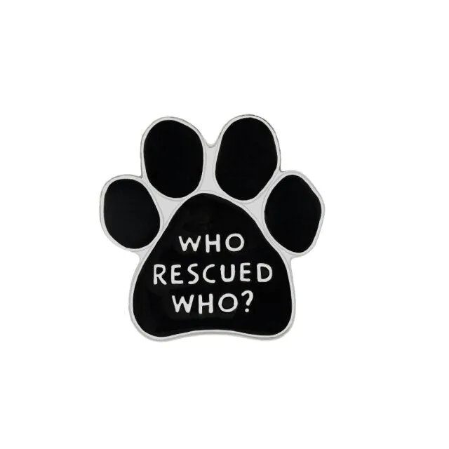Cartoon Dog Paw Enamel Pins