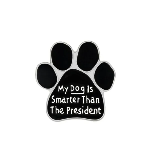 Cartoon Dog Paw Enamel Pins