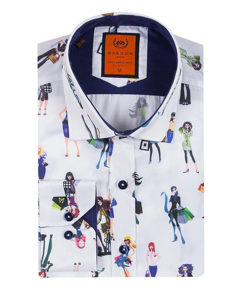 Cartoon Doll Print Shirt