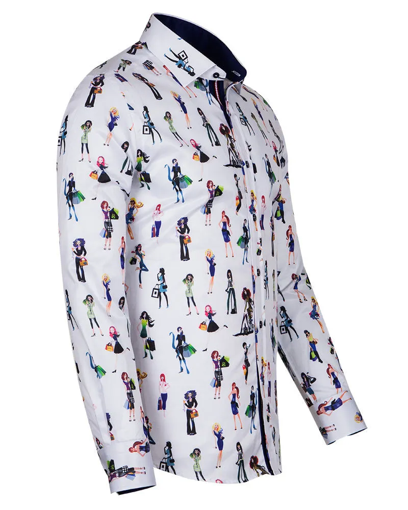 Cartoon Doll Print Shirt