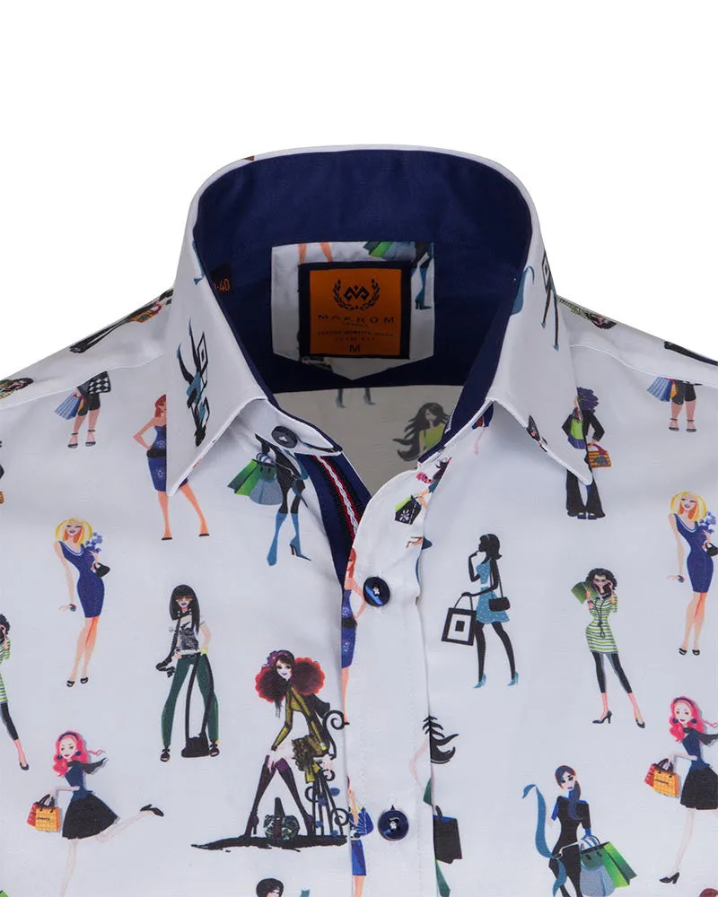 Cartoon Doll Print Shirt