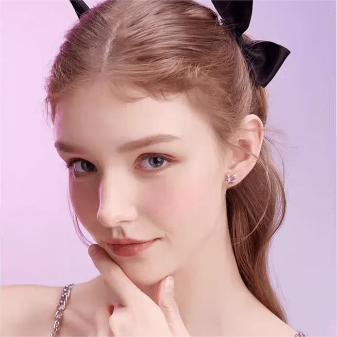 Cartoon Enamel Kuro Heart Earrings