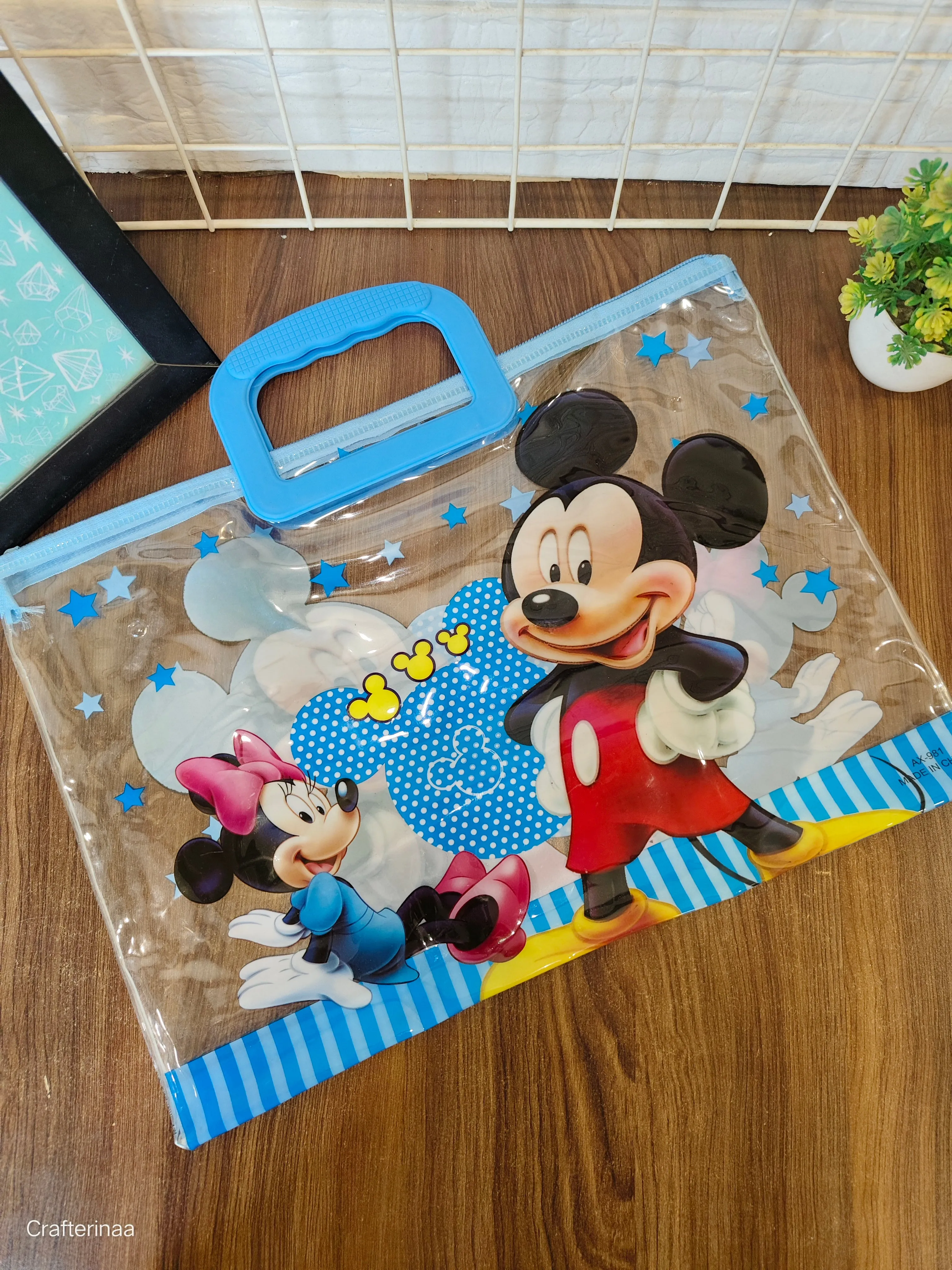 Cartoon folder bags| transparent cartoon print folder bags PVC folder bags with zip