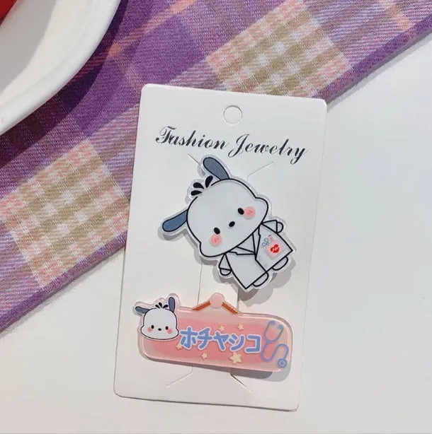 Cartoon Hair clip Set Doctor Design