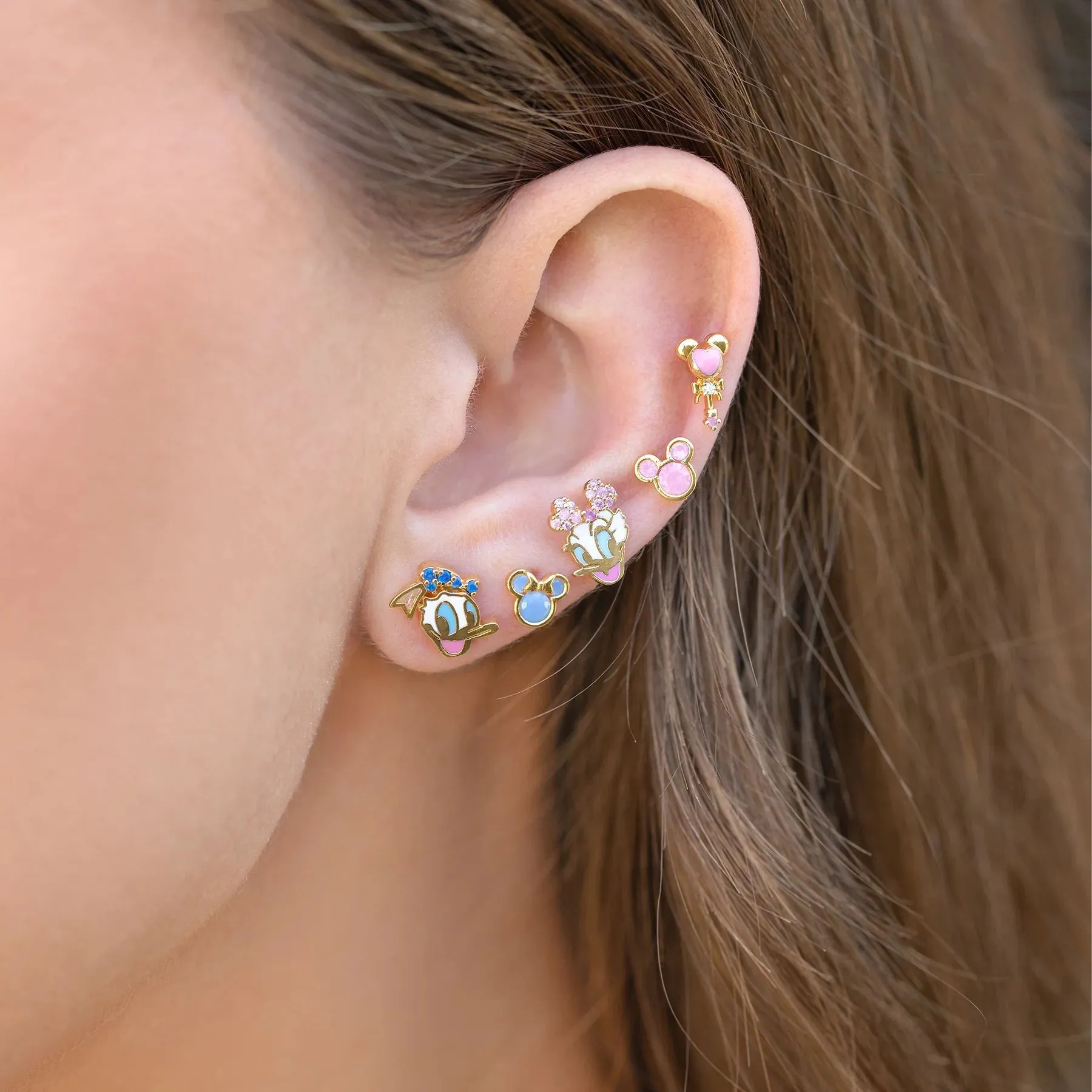 Cartoon Heart Earrings Set