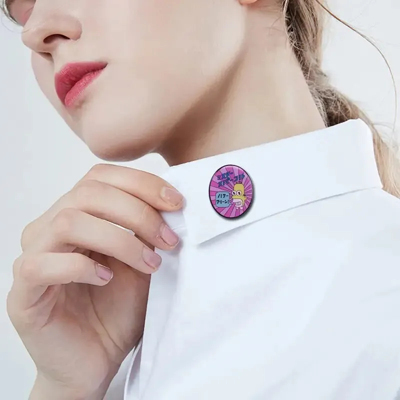 Cartoon Japanese Glitch Brooch Pin