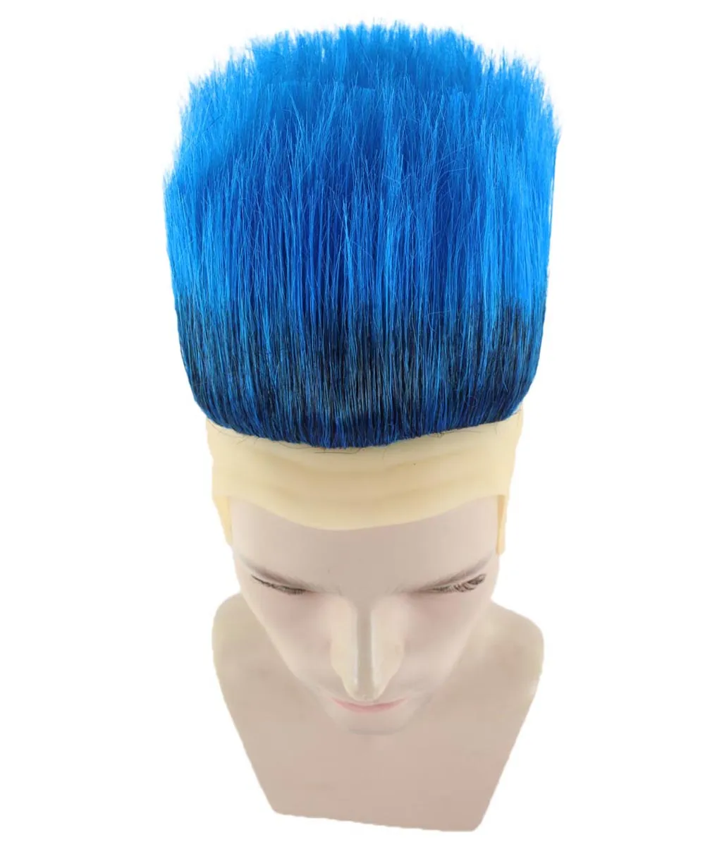 Cartoon Mens Wig | Blue Cosplay Halloween Wig