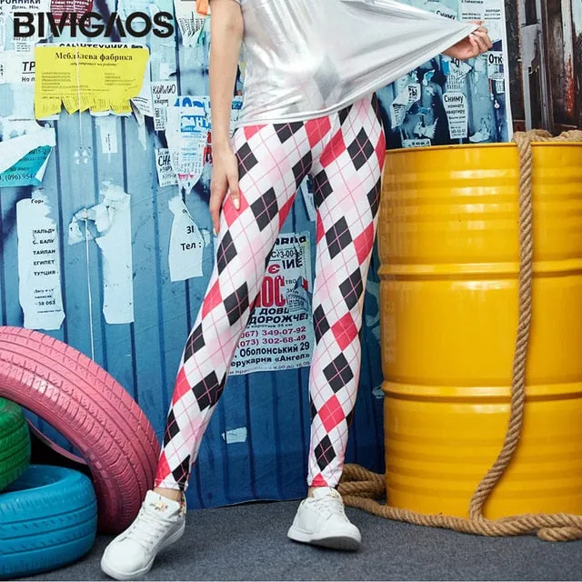 Cartoon Milk Silk Print Leggings