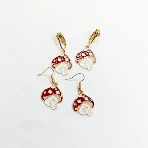 Cartoon Mushroom Earrings