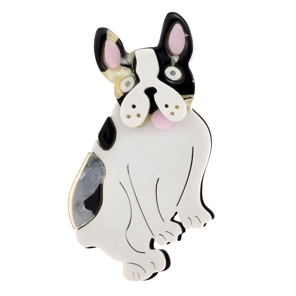Cartoon Pet Dog Brooches Cute Animal Acrylic Brooch