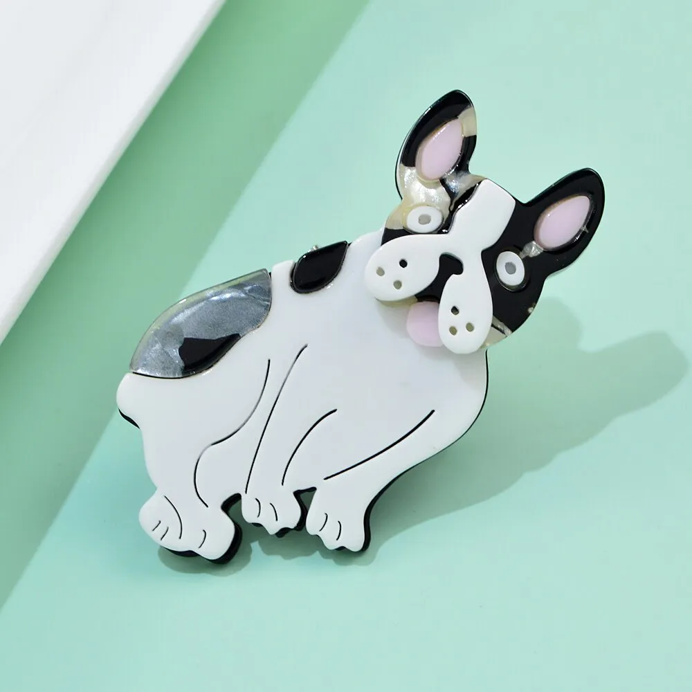 Cartoon Pet Dog Brooches Cute Animal Acrylic Brooch