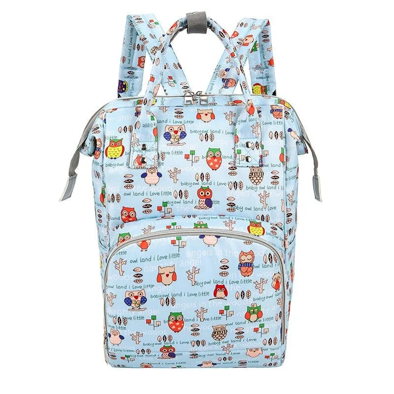 Cartoon Print Large Capacity Baby Care Diaper Backpack
