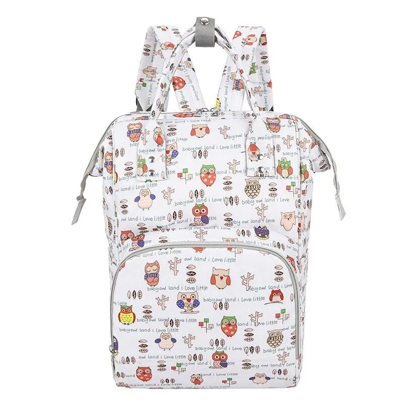 Cartoon Print Large Capacity Baby Care Diaper Backpack