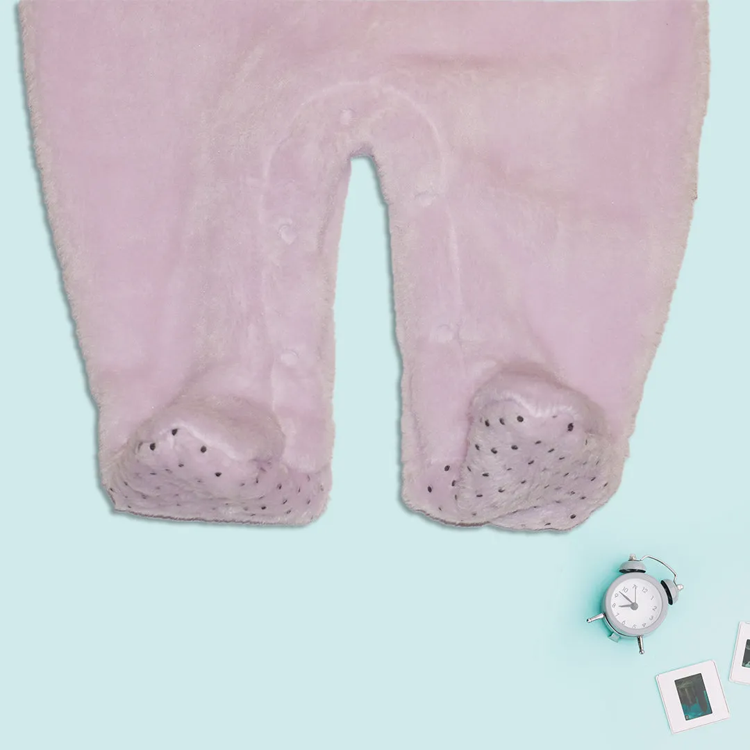 Cartoon Printed Sleepsuit - Pink and Purple