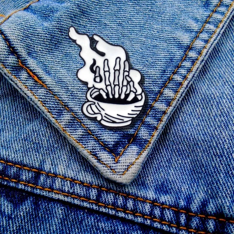 Cartoon Style Cartoon Character Skull Alloy Enamel Unisex Brooches