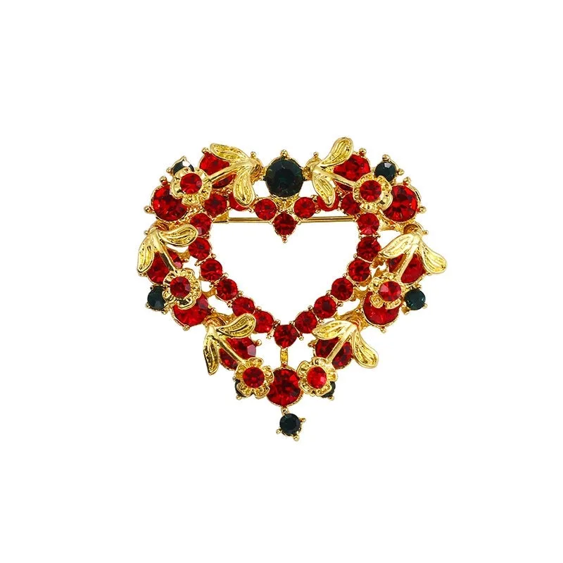 Cartoon Style Christmas Tree Alloy Enamel Rhinestones Unisex Brooches