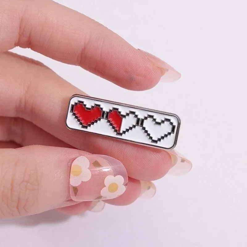 Cartoon Style Cute Pin Heart Shape Alloy Plating Unisex Brooches