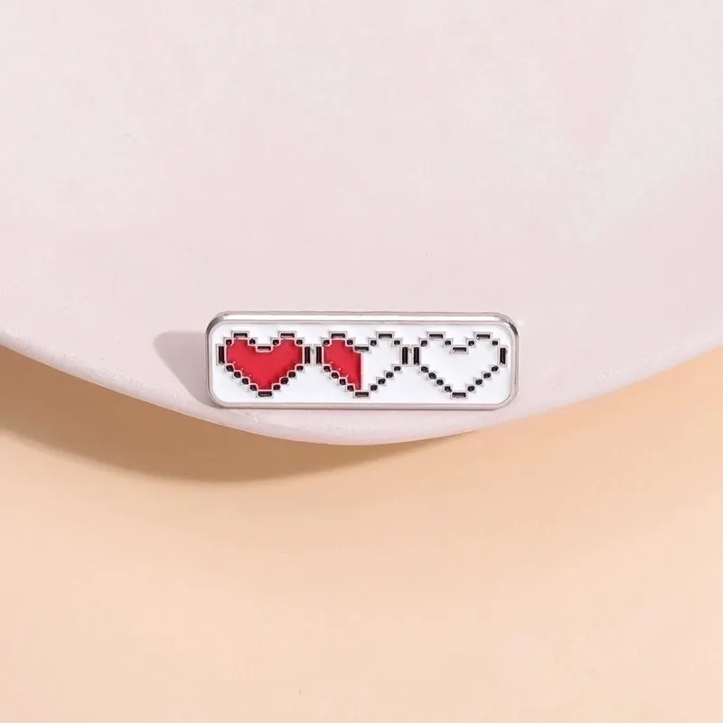 Cartoon Style Cute Pin Heart Shape Alloy Plating Unisex Brooches