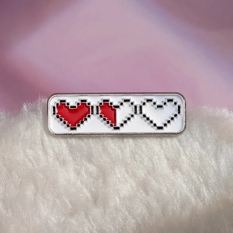 Cartoon Style Cute Pin Heart Shape Alloy Plating Unisex Brooches