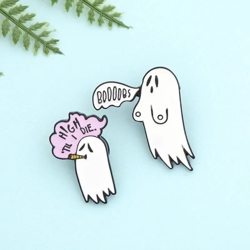 Cartoon Style Ghost Alloy Stoving Varnish No Inlaid Unisex Brooches