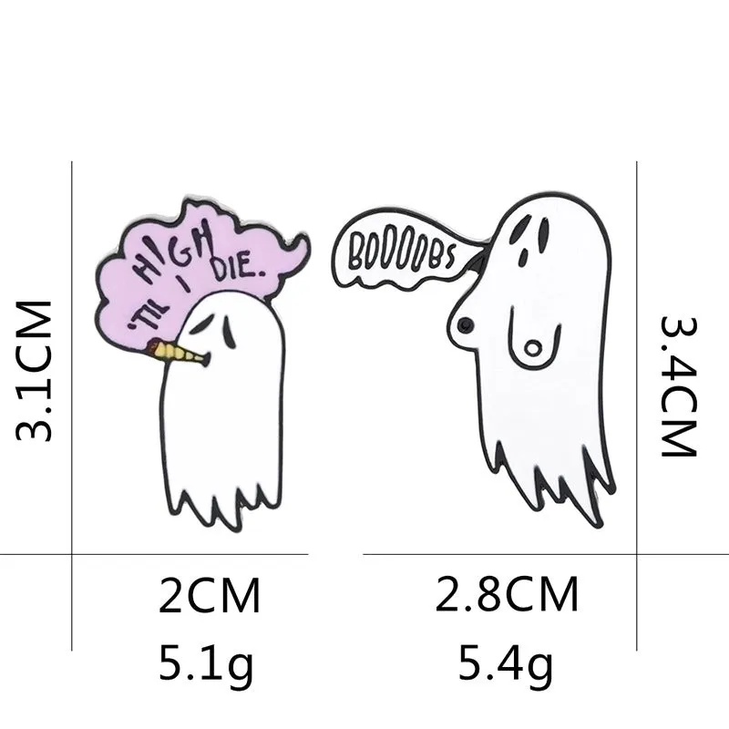 Cartoon Style Ghost Alloy Stoving Varnish No Inlaid Unisex Brooches
