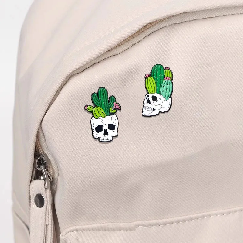 Cartoon Style Pin Cactus Alloy Enamel Unisex Brooches