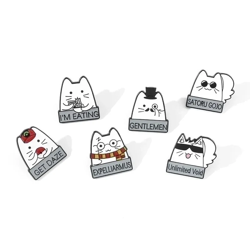 Cartoon Style Pin Cat Alloy Enamel Women's Brooches