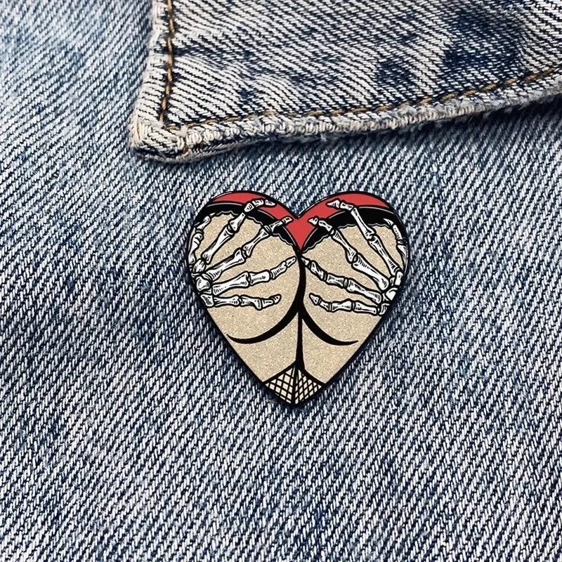 Cartoon Style Pin Color Block Alloy Printing Women's Brooches