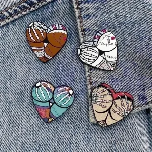 Cartoon Style Pin Color Block Alloy Printing Women's Brooches