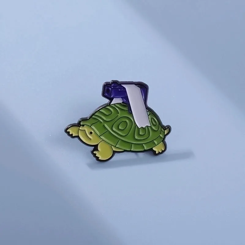 Cartoon Style Pin Tortoise Alloy Plating Unisex Brooches