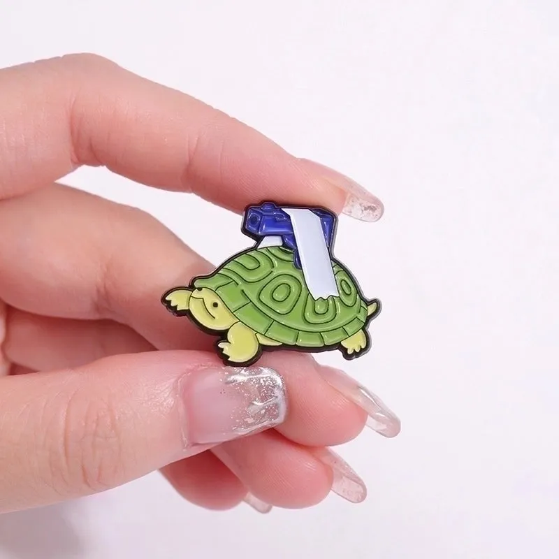 Cartoon Style Pin Tortoise Alloy Plating Unisex Brooches