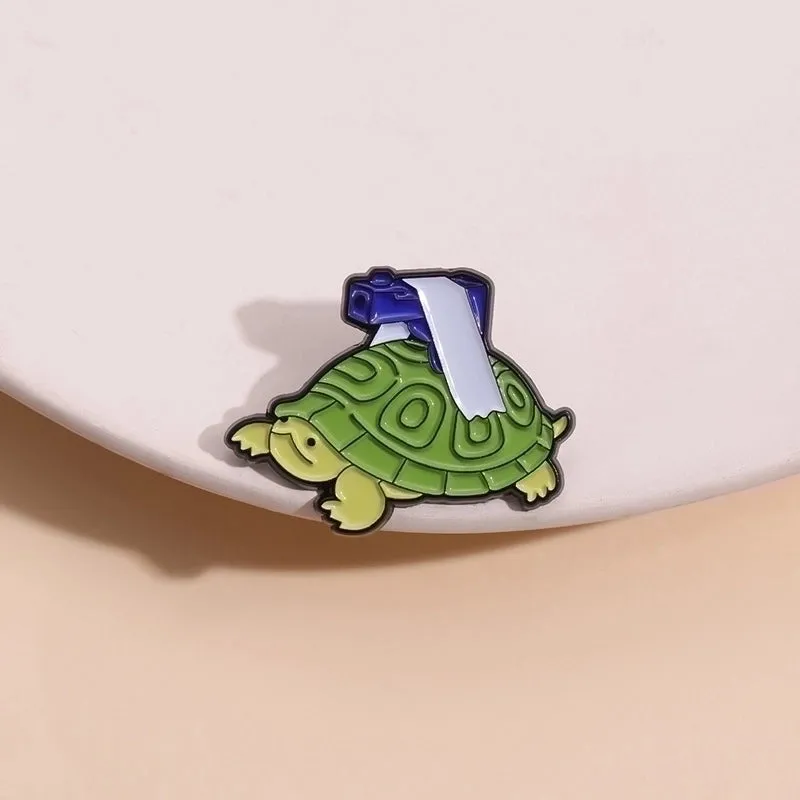 Cartoon Style Pin Tortoise Alloy Plating Unisex Brooches