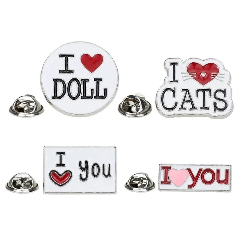 Cartoon Style Pin Word Alloy Plating No Inlaid Unisex Brooches
