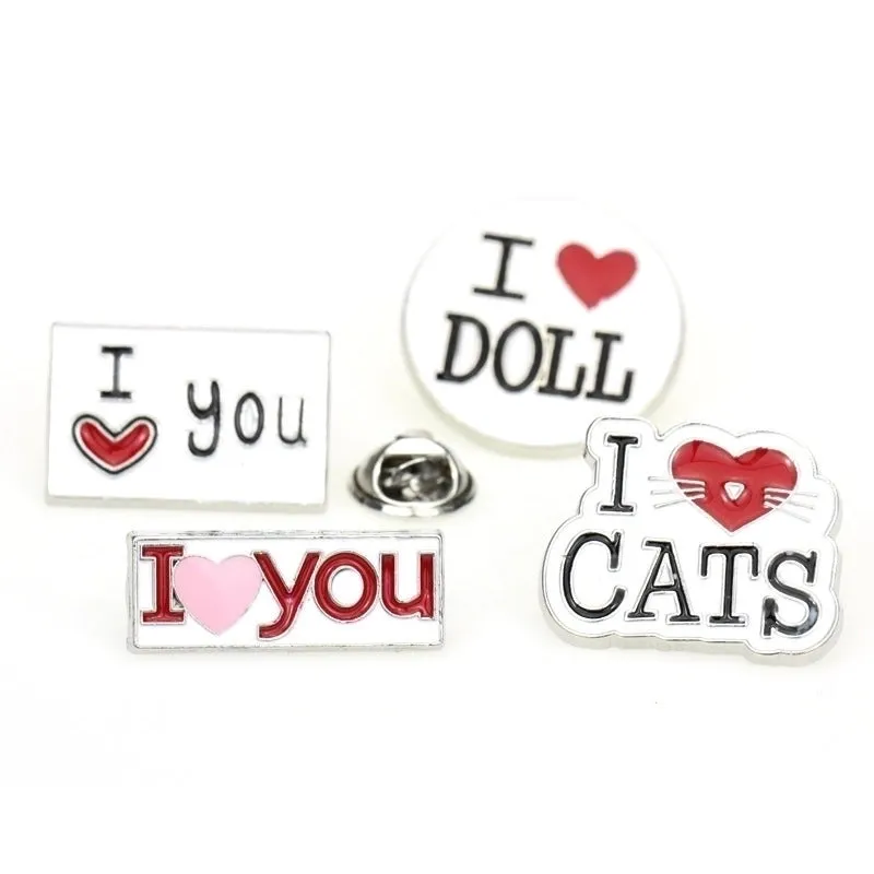 Cartoon Style Pin Word Alloy Plating No Inlaid Unisex Brooches