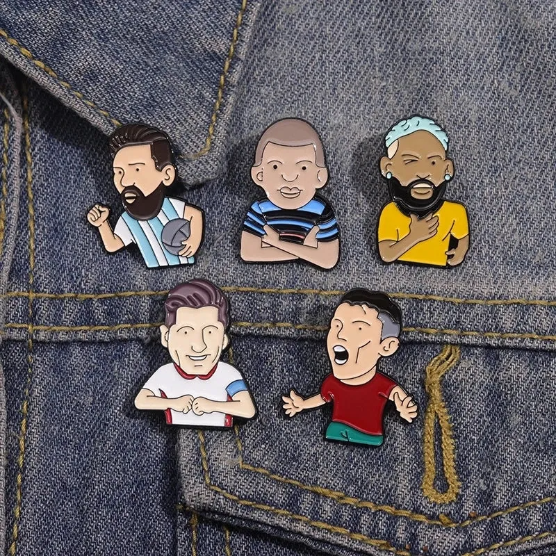 Cartoon Style Portrait Alloy Stoving Varnish Unisex Brooches