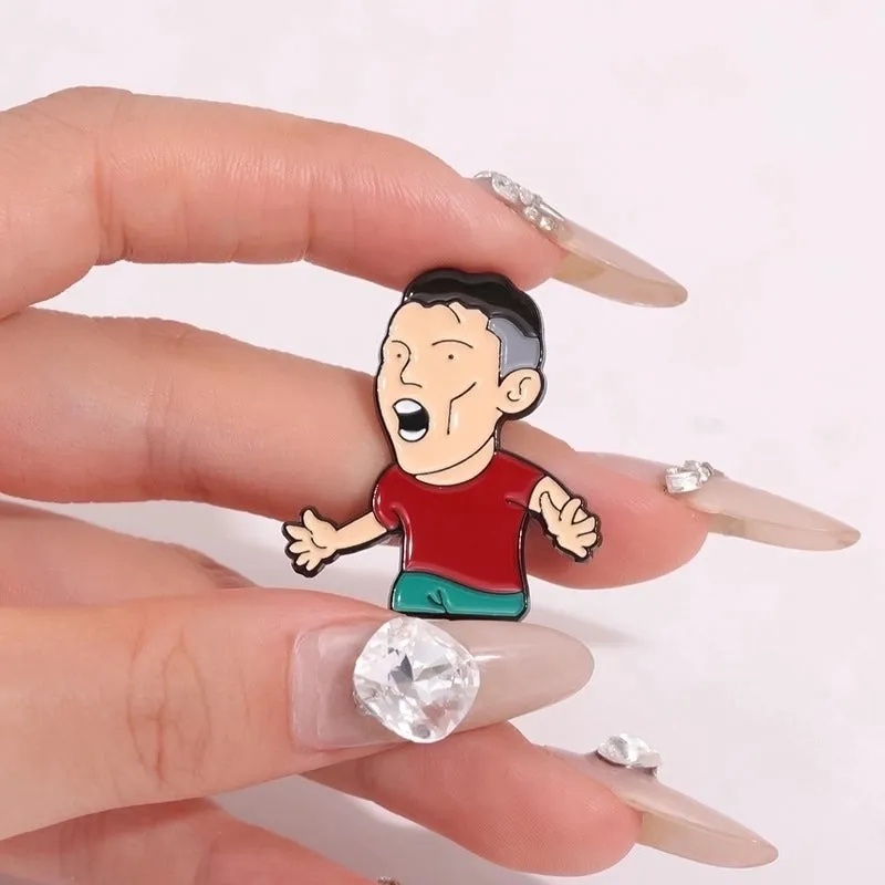 Cartoon Style Portrait Alloy Stoving Varnish Unisex Brooches