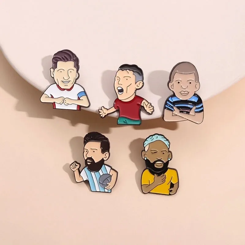 Cartoon Style Portrait Alloy Stoving Varnish Unisex Brooches