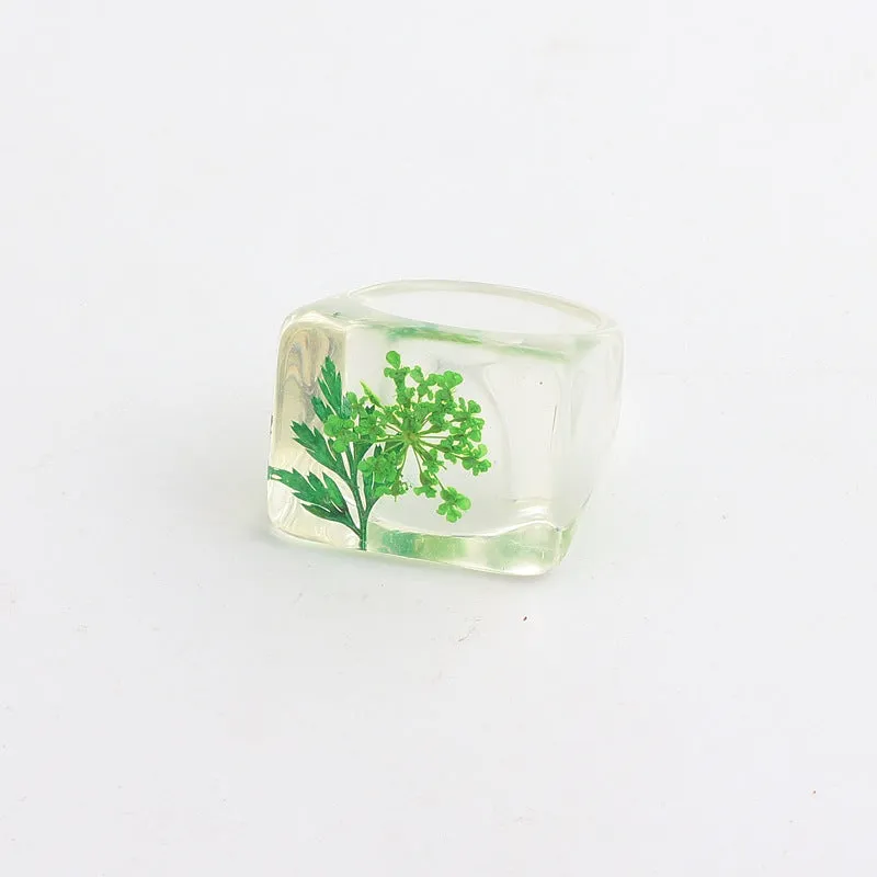 Cartoon Women Flower Fruit Plastic Rings