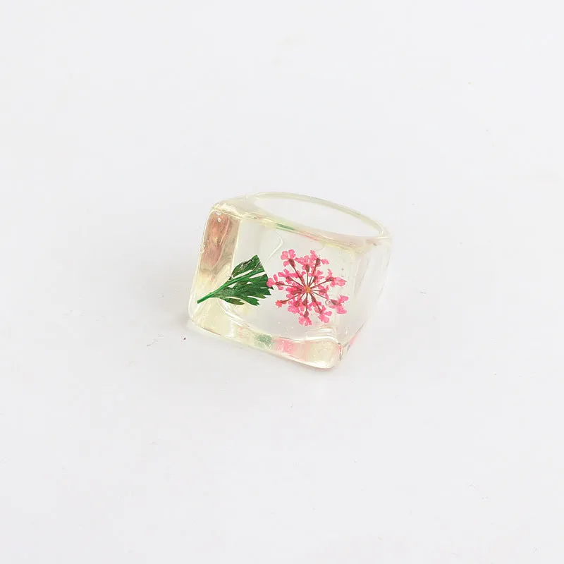 Cartoon Women Flower Fruit Plastic Rings