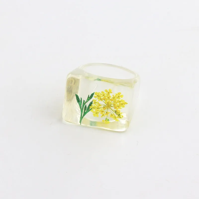 Cartoon Women Flower Fruit Plastic Rings