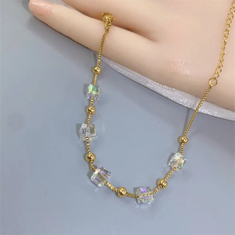 Cartoon Women Geometric Titanium Steel 18K Gold Plated Bracelets