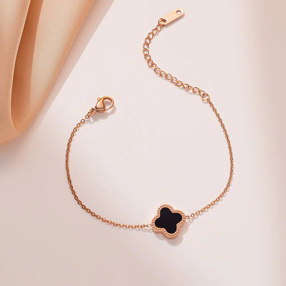Cartoon Women Geometric Titanium Steel Electroplating Bracelets